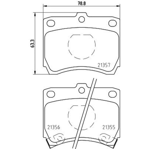 Mintex Front Brake Pad Set fits Kia Pride 1990-2001 1.1 1.3