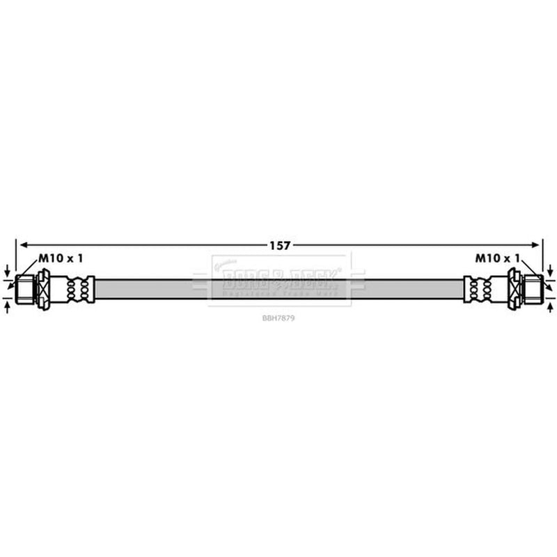 Borg & Beck Brake Hydraulic Hose Line inner BBH7879