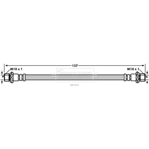 Borg & Beck Brake Hydraulic Hose Line inner BBH7879