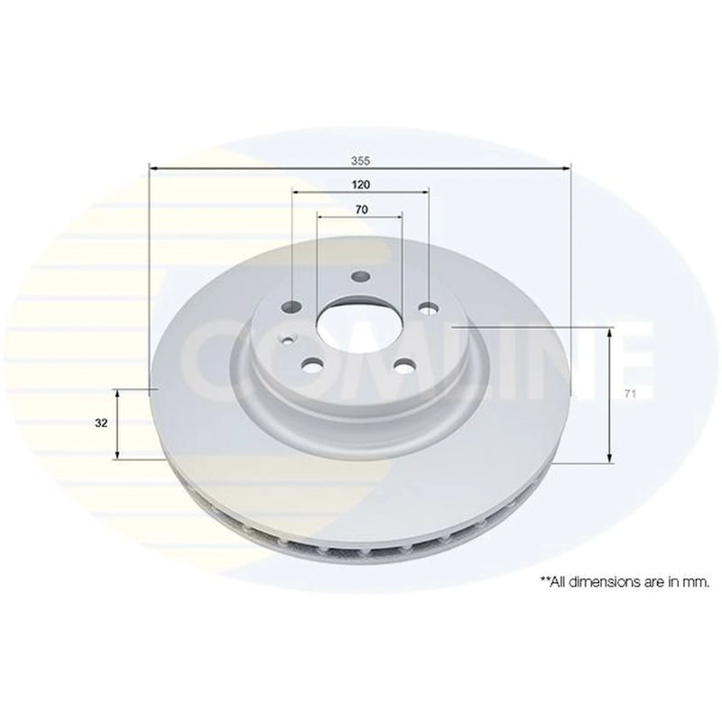 Comline Front & Rear Brake Discs & Pads fits Tesla Model S 2012-2016