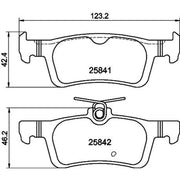 DON Rear Brake Pad Set fits Peugeot 308 II 2013-2021 1.2 1.5 1.6 2.0