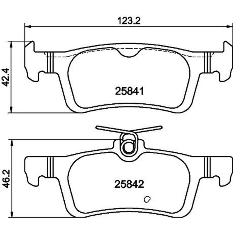Mintex Rear Brake Pad Set fits Peugeot 308 II 2013-2021 1.2 1.5 1.6 2.0