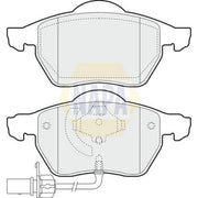 NAPA Front Brake Pad Set fits Audi A4 B6 2000-2005 1.8 1.9 2.0 2.4 2.5 3.0