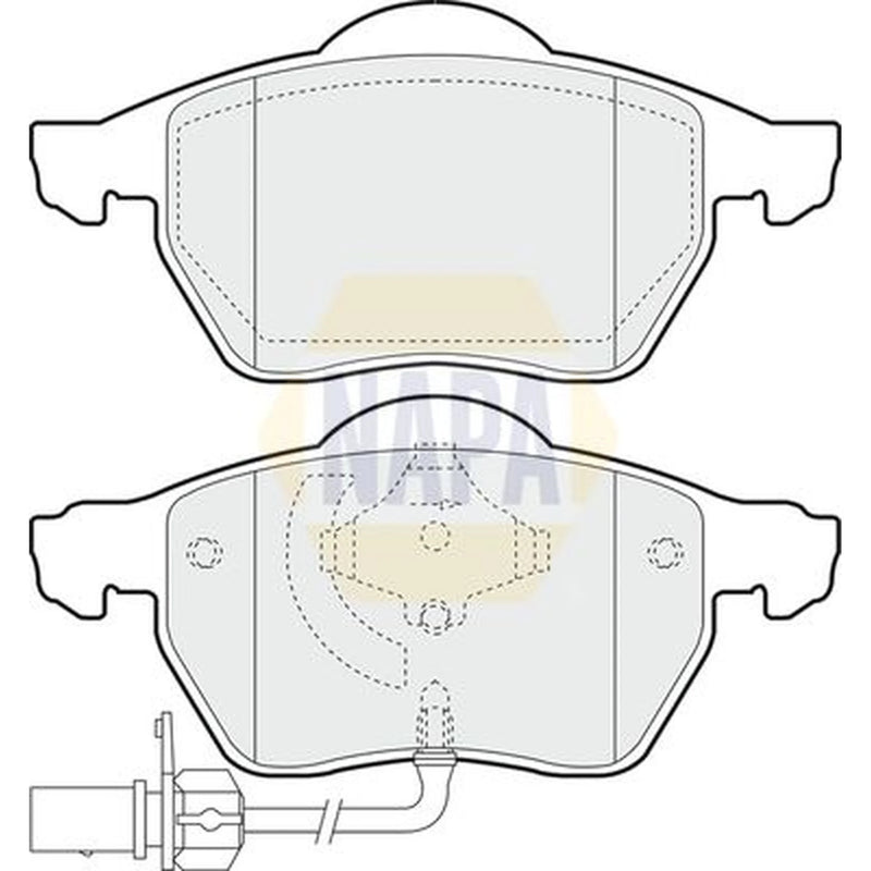 NAPA Front Brake Pad Set fits Audi A4 B6 2000-2005 1.8 1.9 2.0 2.4 2.5 3.0