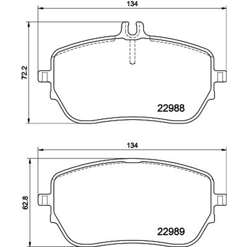 Mintex Front Brake Pad Set fits Mercedes-Benz A-Class 2018-2020