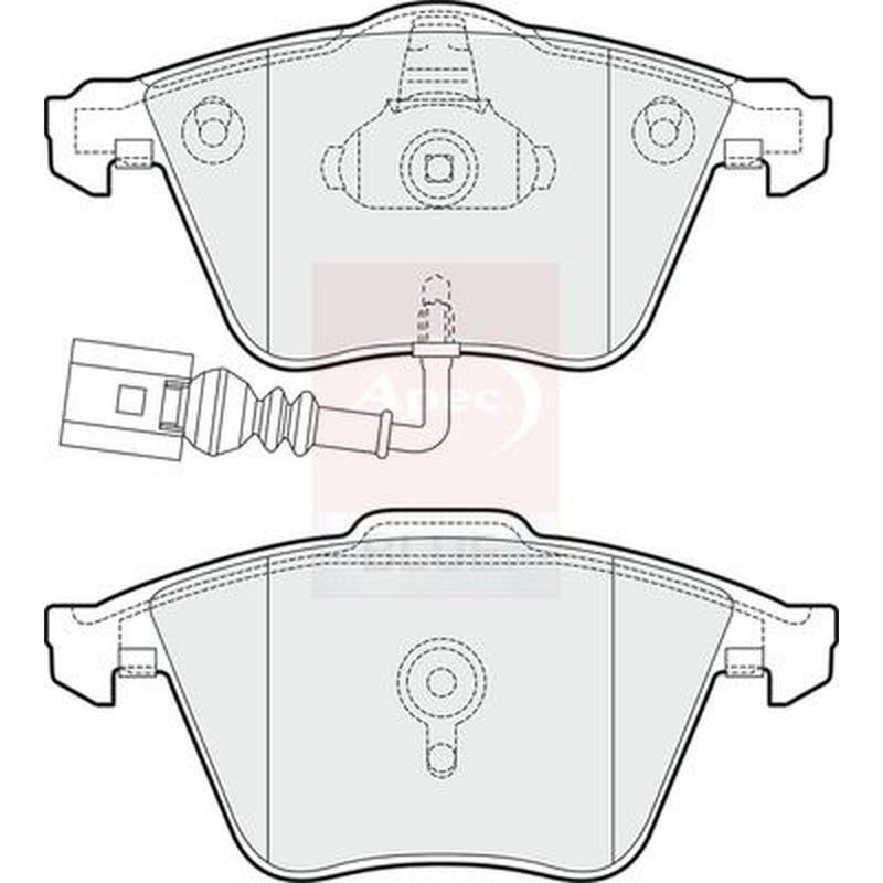 Apec Front Brake Pad Set fits Audi A3 2006-2013