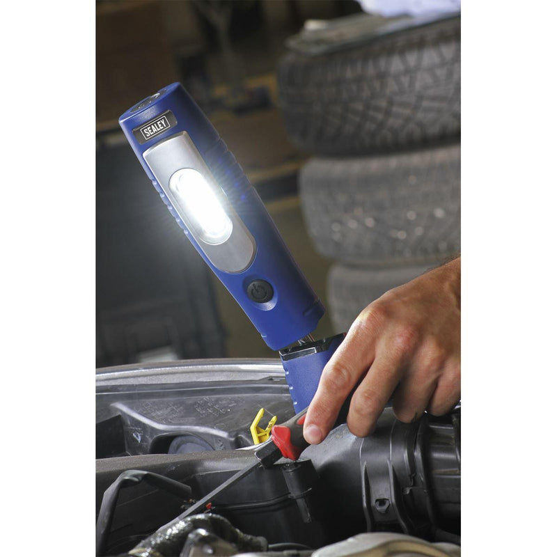 Sealey Rechargeable 360 Inspection Light 7 SMD & 3W SMD LED Blue Lithium-ion Sealey - Dynamic Drive
