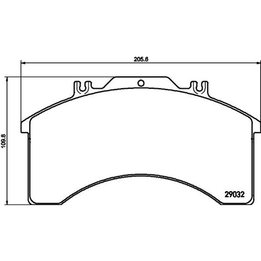 DON Front Brake Pad Set fits Iveco Eurocargo I-Iii 1991-2015