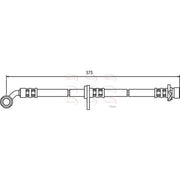 Apec Brake Hydraulic Hose Line Front Left fits Honda Civic VII 2000-2005