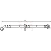 Apec Brake Hydraulic Hose Line Front Left HOS3671