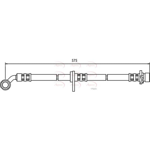 Apec Brake Hydraulic Hose Line Front Left fits Honda Civic VII 2000-2005