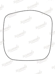 Summit Stick-On Commercial Mirror Glass fits Toyota Hi-Ace Power Van LHS Summit - Bars 4 Cars