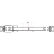 Apec Brake Hydraulic Hose Line Rear fits Ford Fusion 2002-2012 1.25 1.4 1.6