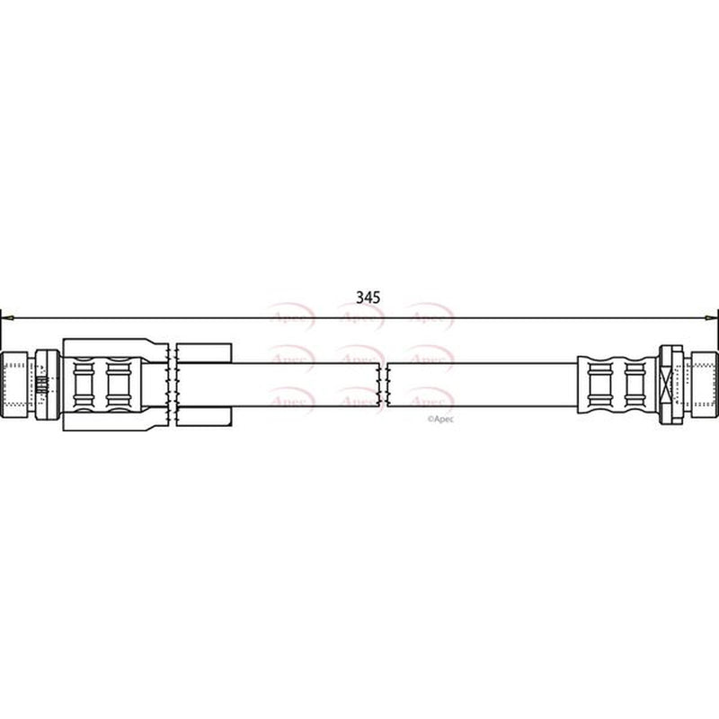 Apec Brake Hydraulic Hose Line Rear fits Ford Fusion 2002-2012 1.25 1.4 1.6