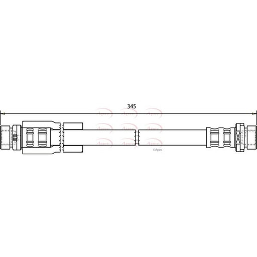 Apec Brake Hydraulic Hose Line Rear fits Ford Fusion 2002-2012 1.25 1.4 1.6