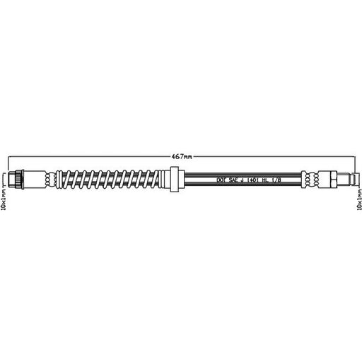 Juratek Brake Hydraulic Hose Line Right JBH1042