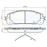 Comline Front & Rear Pads fits Lexus Rx 2008-2015