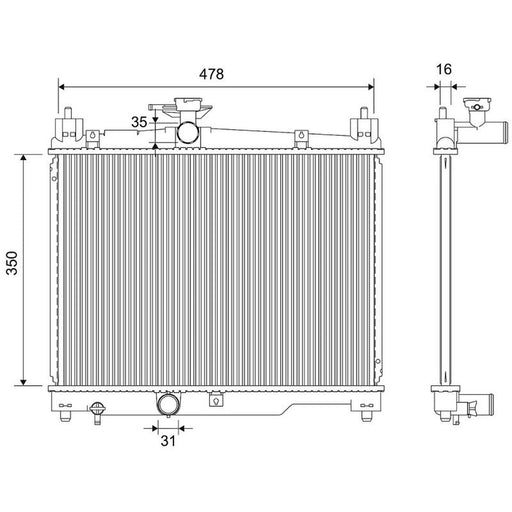 Valeo Engine Radiator 732421