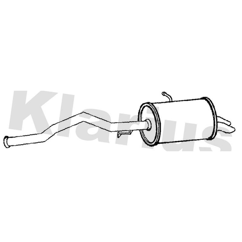Klarius Box With Tail Pipe Rear fits Mercedes-Benz Citan Dualiner 2012-2021