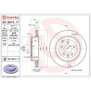 Brembo 2 x Brake Discs fits Land Rover Freelander 2 2006-2014 2.0 3.2