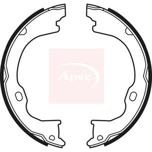 Apec Parking Brake Shoe Set fits Dodge Nitro 2006-2012 2.8 3.7