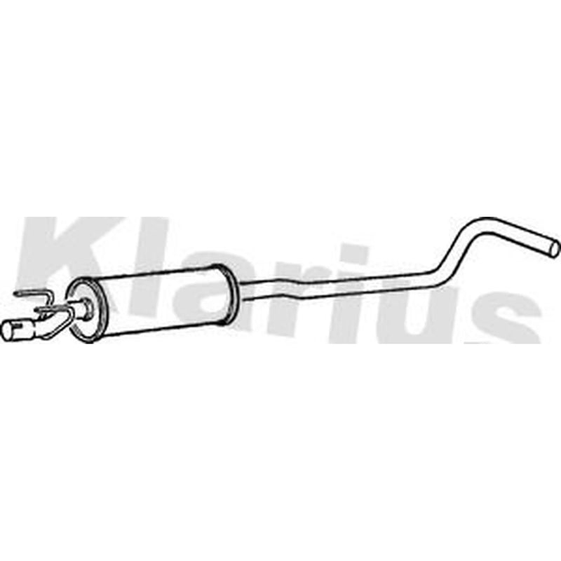 Klarius Box With Centre Pipe Centre fits Opel Corsa B 1993-2002