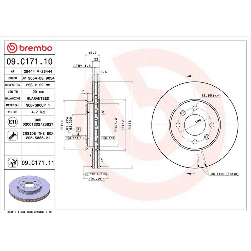 Brembo Front & Rear Brake Discs & Pads fits Hyundai I20 II 2014-2018 1.4