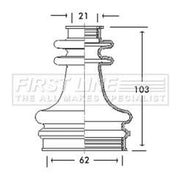 First Line Drive Shaft Bellow Kit Front Left fits Peugeot 205 1983-1998