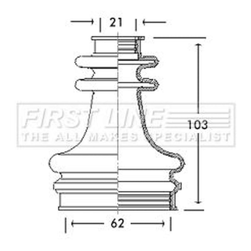 First Line Drive Shaft Bellow Kit Front Left fits Peugeot 205 1983-1998