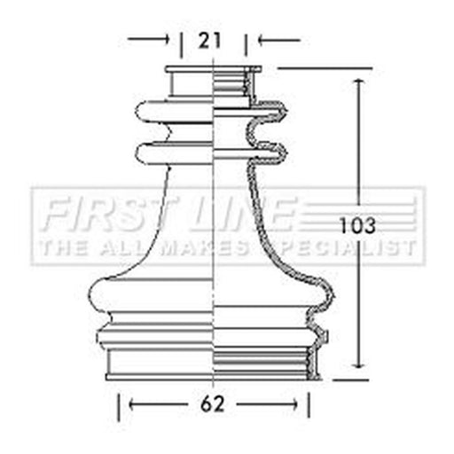 First Line Drive Shaft Bellow Kit Front Left fits Peugeot 205 1983-1998