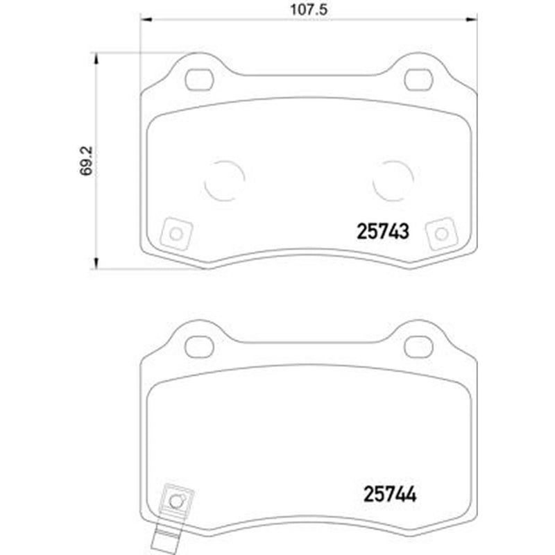 Mintex Rear Brake Pad Set fits Hyundai Genesis 2008-2014 2.0 3.8
