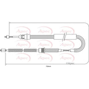 Apec Handbrake Cable Right Rear CAB1348