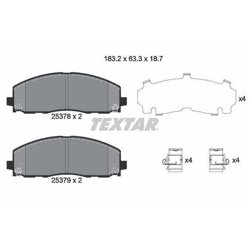 Textar Front Brake Pad Set 2537801