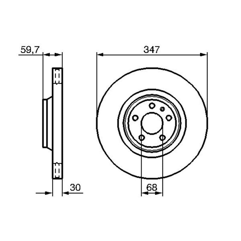 Bosch Front Brake Discs & Pads fits Audi A6 C6 2004-2011 2.0 2.4 2.7 2.8 3.0 3.2