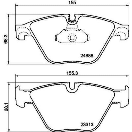 Mintex Front Brake Pad Set fits BMW 5 2009-2017