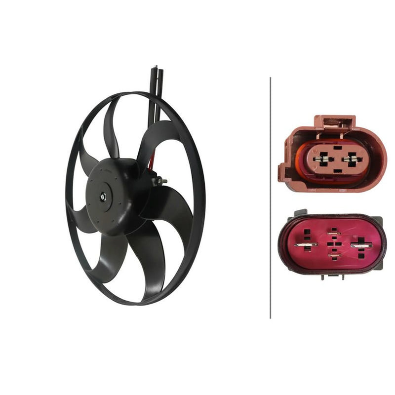 Hella Engine Cooling Fan Right fits Audi A1 2015-2018 1.8