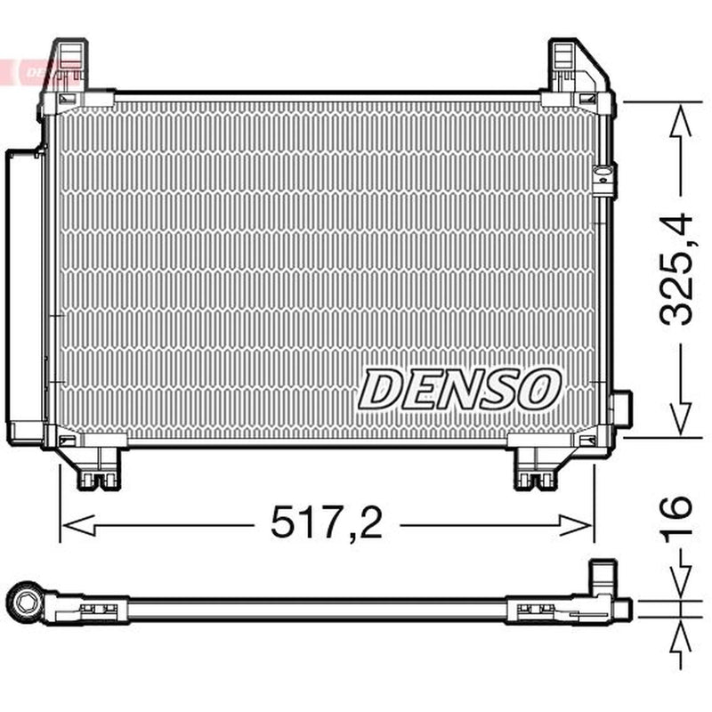 Denso Air Conditioning Condenser fits Toyota Yaris/Vitz 2005-2012 1.4