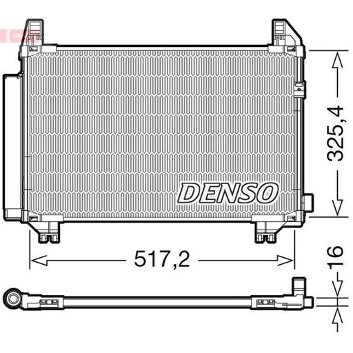 Denso Air Conditioning Condenser fits Toyota Yaris/Vitz 2005-2012 1.4