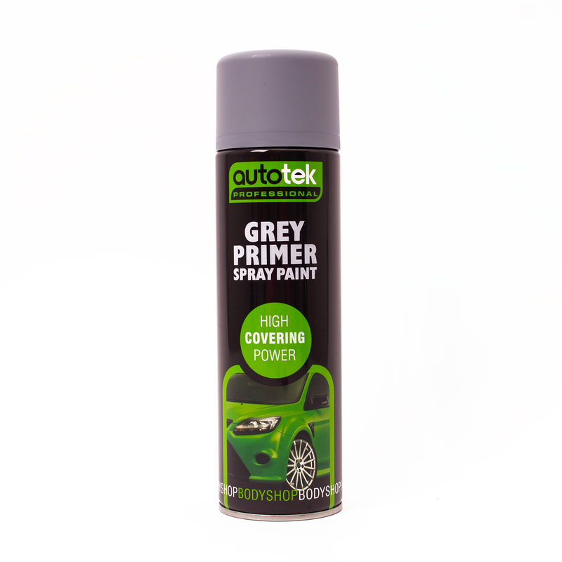 Autotek Professional Grey Primer 500Ml Spray Paint High Coverage Autotek  - Dynamic Drive