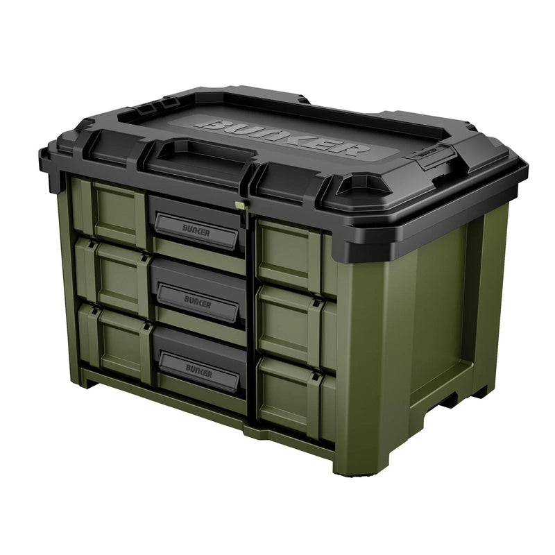 BUNKER Load-Up Stacking 3 Drawer Tool Box, 570mm - B600-3DTB - image 1