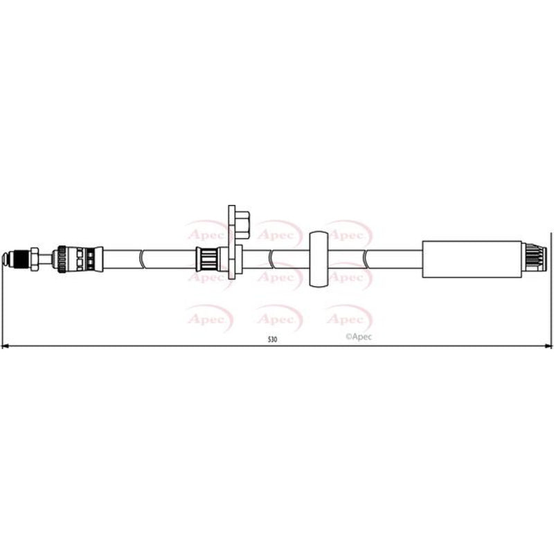 Apec Brake Hydraulic Hose Line Front fits Citroën C3 Picasso 2008-2015 1.4 1.6