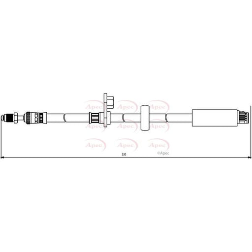 Apec Brake Hydraulic Hose Line Front HOS3831