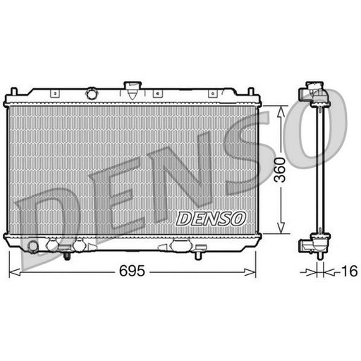 Denso Engine Radiator fits Nissan Almera 2003-2006 1.5