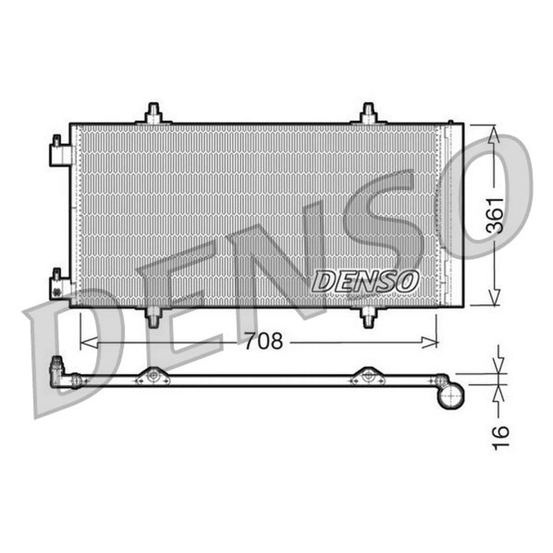 Denso Air Conditioning Condenser fits Citroën C8 2002 on 3.0