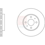 Apec 2 x Vented Front Brake Discs SDK6153-x2