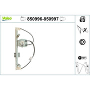 Valeo Electric Window Regulator Lifter Right Rear 850997
