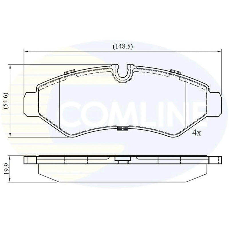 Comline 4 x Rear Brake Pad Set fits Mercedes-Benz Sprinter 3,5-T 2018-2021