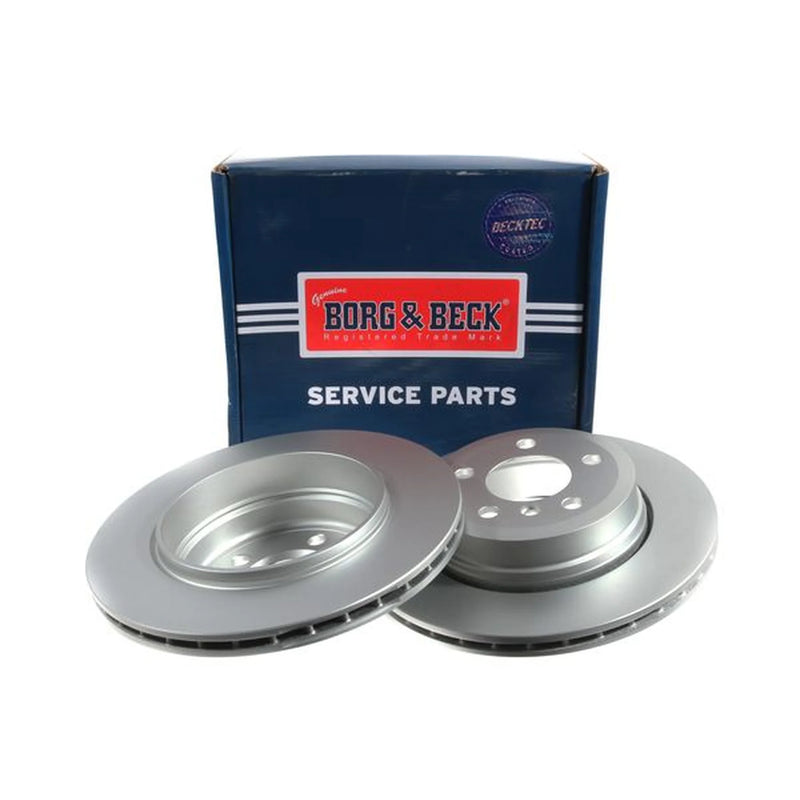 Borg & Beck 2 x Vented Brake Discs fits BMW X3 2003-2011 2.0 2.5 3.0