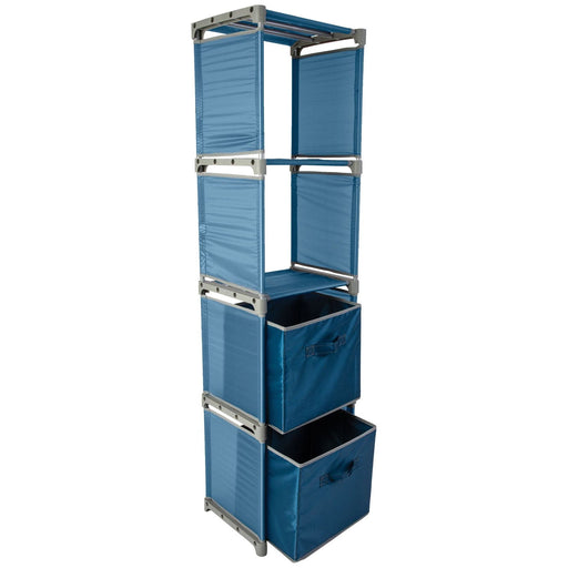 Pack away shelf unit with 2 x Storage Boxes C0106 Quest - Dynamic Drive
