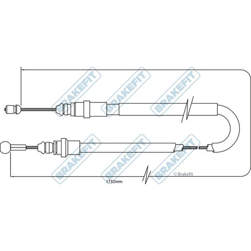 Apec Handbrake Cable Left Rear fits Nissan Interstar 2002-2006